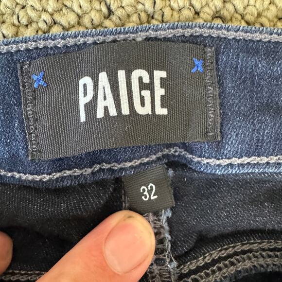 Paige Skyline Skinny Ankle Denim Blue Jeans US Women's 32 Plus - Picture 7 of 8